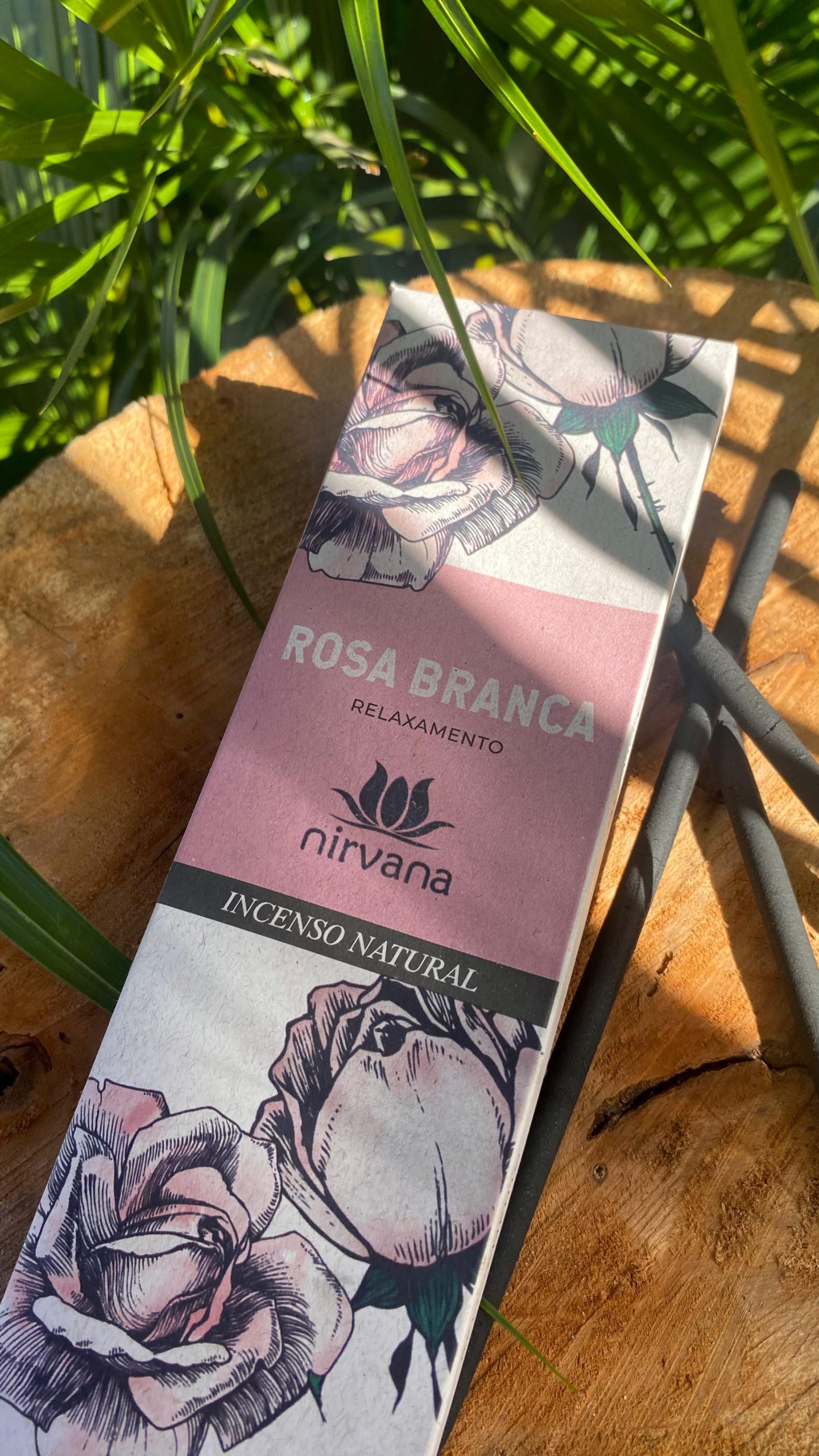 Nirvana Incenso Natural - Rosa Branca